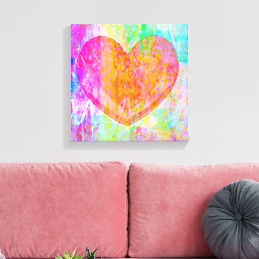 Boho Heart Canvas Afdruk (Insitu (Woonkamer))