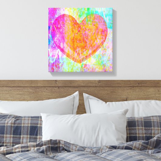 Boho Heart Canvas Afdruk (Insitu (Slaapkamer))