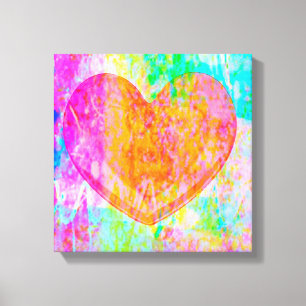 Boho Heart Canvas Afdruk