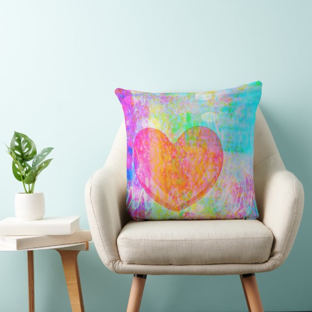 Boho Heart Collage Kussen (Stoel)