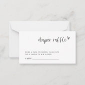 Boho Heart Diaper Raffle Baby shower Game E100 Notitiekaartje (Voorkant)