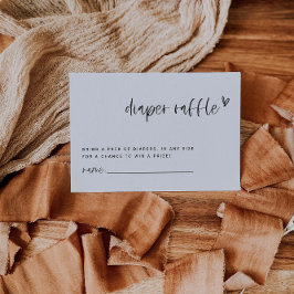 Boho Heart Diaper Raffle Baby shower Game E100 Notitiekaartje