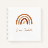Boho Heart en Leaf Rainbow Kind "I am" Notitieboek (Voorkant)