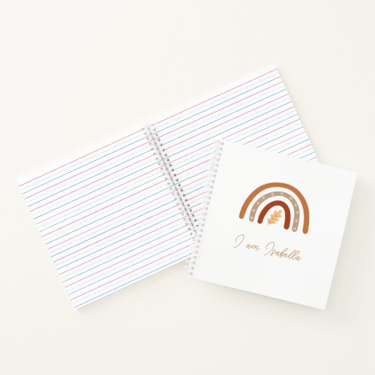 Boho Heart en Leaf Rainbow Kind "I am" Notitieboek (Binnen)