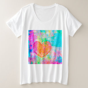 Boho Heart Grote Maat T-shirt