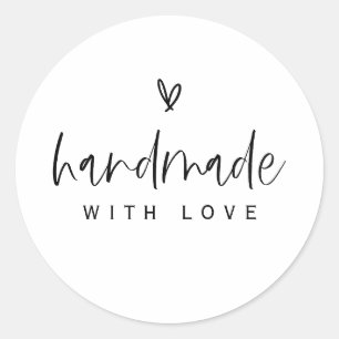 Boho Heart Handmade with Love Minimal Sticker E100