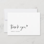 Boho Heart Hartelijk dank voor uw bruiloft Baby sh Notitiekaartje (Voorkant)