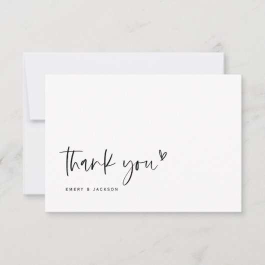 Boho Heart Hartelijk dank voor uw bruiloft Baby sh Notitiekaartje (Voorkant)