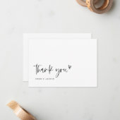 Boho Heart Hartelijk dank voor uw bruiloft Baby sh Notitiekaartje (Voorkant / Achterkant in situ)