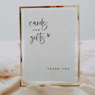 Boho Heart Kaarten & Gifts Baby shower Sign E100 Poster