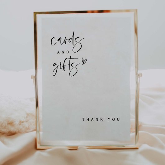 Boho Heart Kaarten & Gifts Baby shower Sign E100 Poster