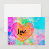 Boho Heart Love Briefkaart (Voorkant / Achterkant)