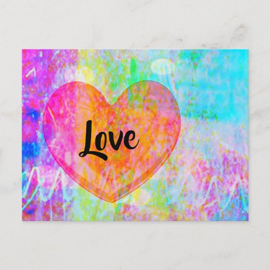 Boho Heart Love Briefkaart (Voorkant)