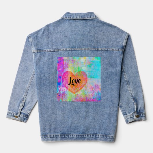 Boho Heart Love Denim Jacket (Achterkant)