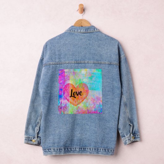 Boho Heart Love Denim Jacket (Hangar)