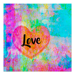 Boho Heart Love Perfect Poster