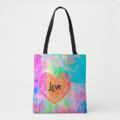 Boho Heart Love Tote Bag (Voorkant)