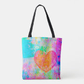 Boho Heart Love Tote Bag (Achterkant)