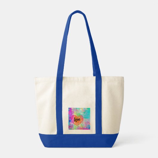 Boho Heart Love Tote Bag (Achterkant)