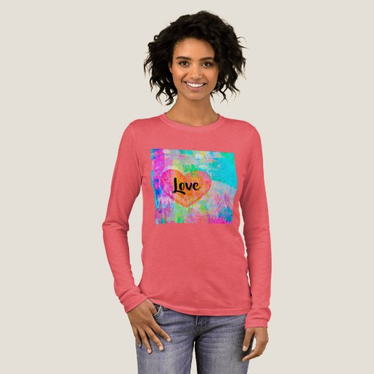 Boho Heart Love Tri-Blend Shirt (Voorkant)