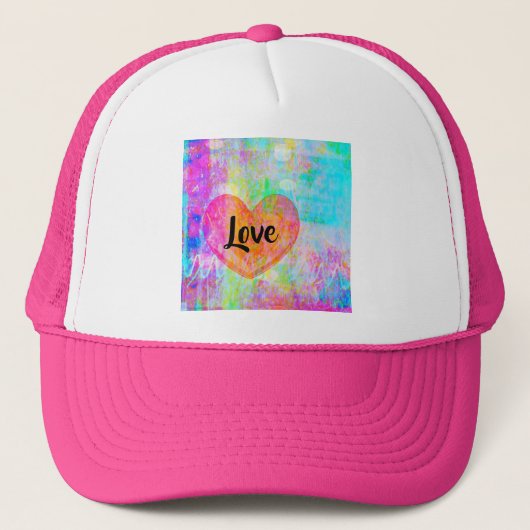 Boho Heart Love Trucker Pet (Voorkant)