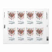 Boho Heart Piniata Address Etiket (Full Sheet)