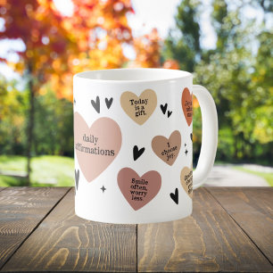 Boho Heart Quote Gift, leraar bevestiging Koffiemok