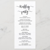 Boho Heart Script Kalligrafie Huwelijksceremonie Programmakaart (Achterkant)