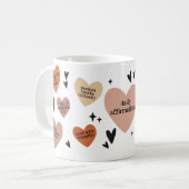 Boho Heart Teacher Gift Affirmatie en dankbaarheid Koffiemok (Voorkant links)