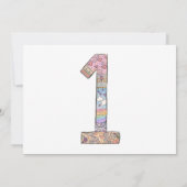 Boho Hearts Foto van Boys 1st Birthday Kaart (Achterkant)