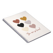 Boho Hearts houden van positieve quote je bent zo Notitieboek (Rechterzijde)