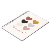 Boho Hearts houden van positieve quote je bent zo Notitieboek (Linkerzijde)