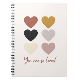Boho Hearts houden van positieve quote je bent zo  Notitieboek