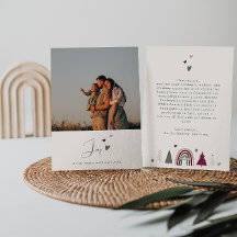 Boho Hearts Joy Beige Familiefoto Kerstmis