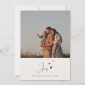 Boho Hearts Joy Beige Familiefoto Kerstmis Feestdagenkaart (Voorkant)