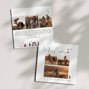 Boho Hearts Merry Everything Zes Foto's Kerstmis Feestdagenkaart