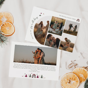 Boho Hearts vreugde in alle dingen zes foto kerst Feestdagenkaart