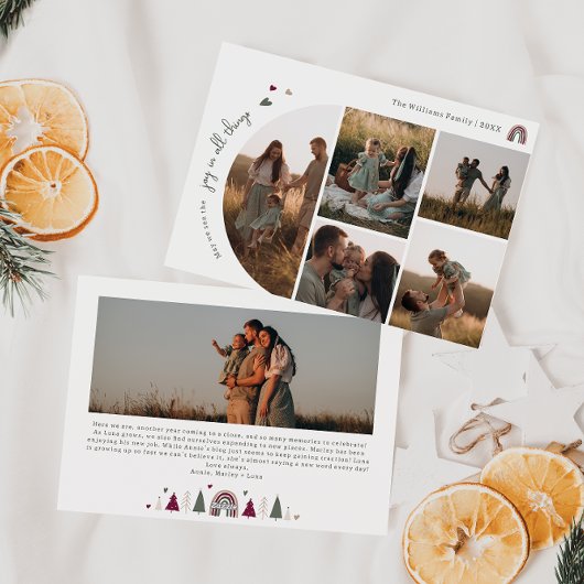 Boho Hearts vreugde in alle dingen zes foto kerst Feestdagenkaart