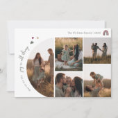 Boho Hearts vreugde in alle dingen zes foto kerst Feestdagenkaart (Voorkant)