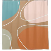 Boho Hedendaagse Abstracte omgeving Douchegordijn (Voorkant)