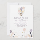 Boho Hedgehog op spelden en naalden Baby shower Kaart (Achterkant)