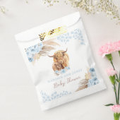 Boho Heilige Koe Blue Pampas Grass Boy Baby shower Bedankzakje (Gezegeld)