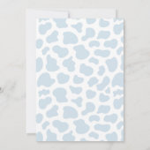 Boho Heilige Koe Blue Pampas Grass Boy Baby shower Kaart (Achterkant)