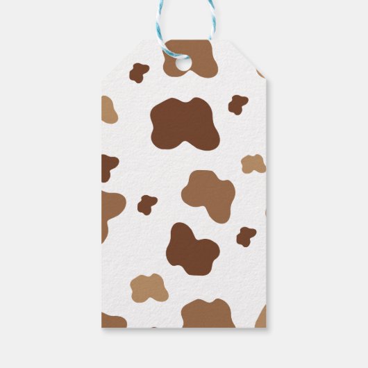 Boho Heilige Koe Boerderij Dierlijk Baby shower Cadeaulabel (Achterkant)