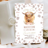 Boho Heilige Koe Hoogland Pampas 1e verjaardag Kaart