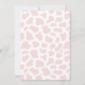 Boho Heilige Koe Roze Pampas Grass Girl Baby showe Kaart (Achterkant)