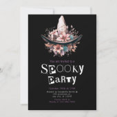 Boho heksen Pet Bloemen Halloween Party Kaart (Voorkant)