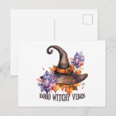 Boho Hekserige Sfeer Halloween Briefkaart (Voorkant / Achterkant)