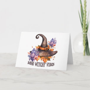 Boho Hekserige Sfeer Halloween Kaart