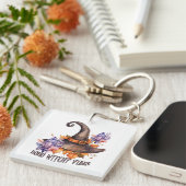 Boho Hekserige Sfeer Halloween Sleutelhanger (Voorkant Rechts)